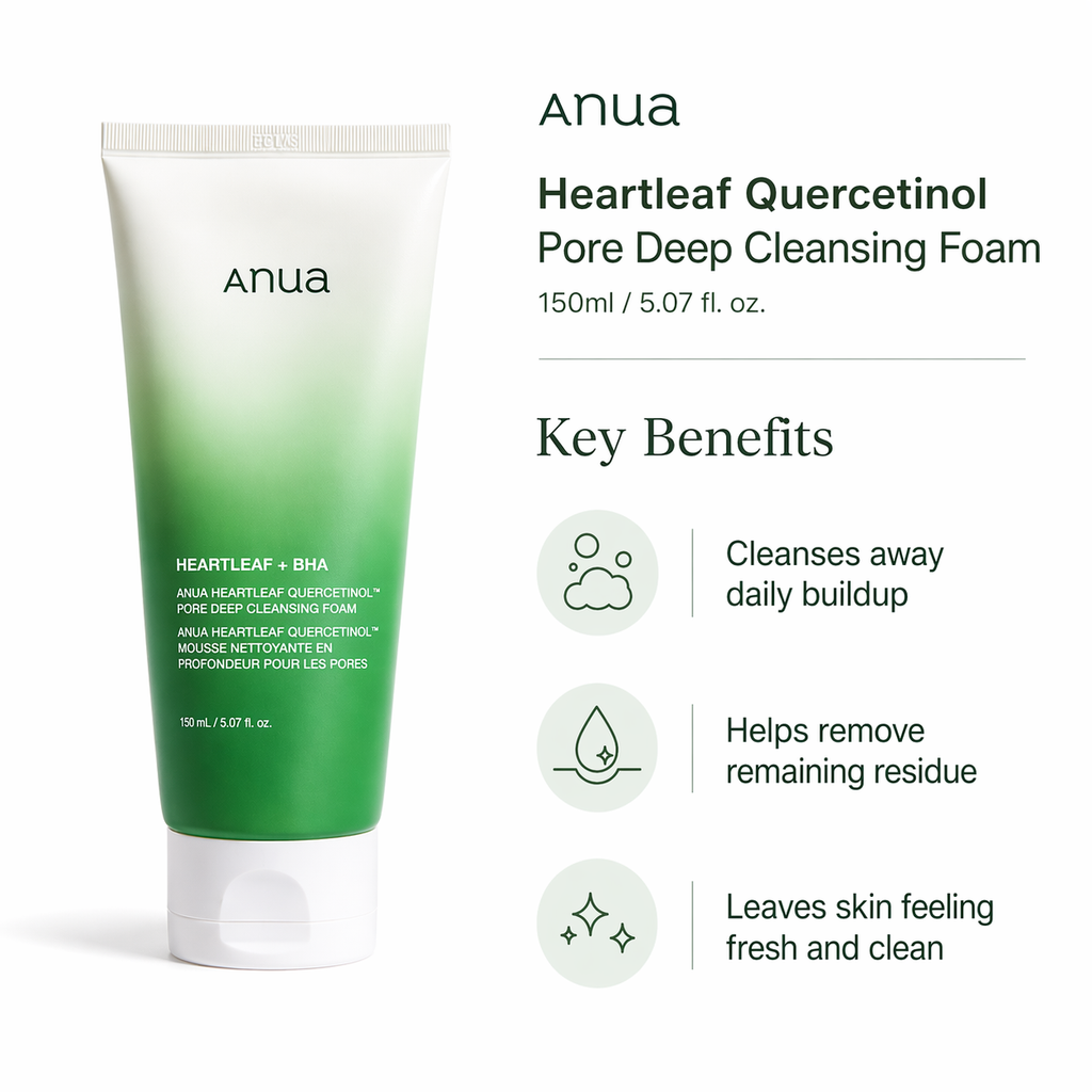 ANUA Heartleaf Quercetinol Pore Deep Cleansing Foam